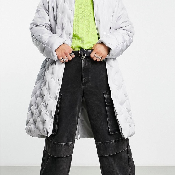 OVERSIZED PUFFER COAT (in light gray) - Picture 4 of 4